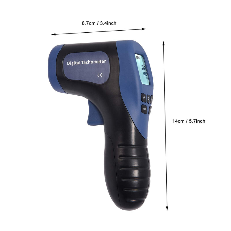 [AUSTRALIA] - EHDIS Digital LCD Photo Tachometer Non-Contact RPM Meter Motor Speed Gauge Gun Style Includes 10 Reflective Tapes 