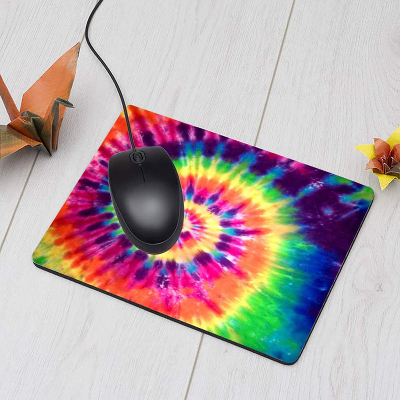Nicokee Tie Dye Gaming Mousepad Abstract Art Colorful Tie Dye Mouse Pad Mouse Mat for Computer Desk Laptop Office 9.5 X 7.9 Inch Non-Slip Rubber M02-003