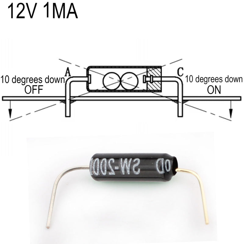 [AUSTRALIA] - RUNCCI-YUN Tilt Sensor Angle Sensor Vibration Sensor Ball Switch 12V 1MA SW-200D Metal Ball Tilt Shake Trigger Switch for Arduino Smart Car (Black) Pack of 20 