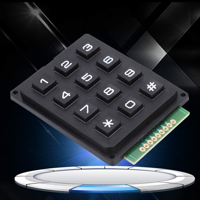 12 Button Keyboard Modules, 12 Keys 3x4 Push Buttons External Keypad Modules for MCU
