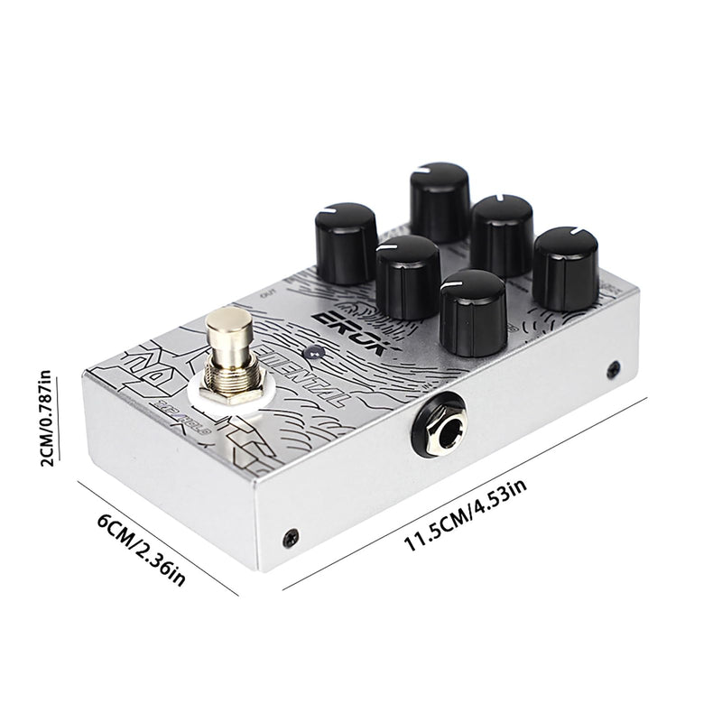 [AUSTRALIA] - EROK Digital Delay Guitar Pedal - 9 Modes (Analog/Reverse/dTAPE/Ice) with TAP Tempo & FREEZE, Max 3000ms Delay | Fits Blues/Rock/Jazz/Post - Rock 