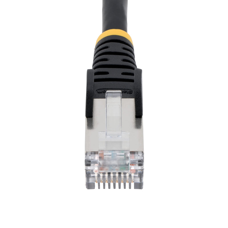 StarTech 50ft Cat6a Snagless Ethernet Cable, S/FTP, 100W PoE++, LSZH, Black | 500MHz bandwidth, 27AWG copper, LSZH, Gold-plated RJ45, Patch Cable, Ethernet Cord, Pure Bare, 10Gbps speeds, S/FTP shielding 50 ft