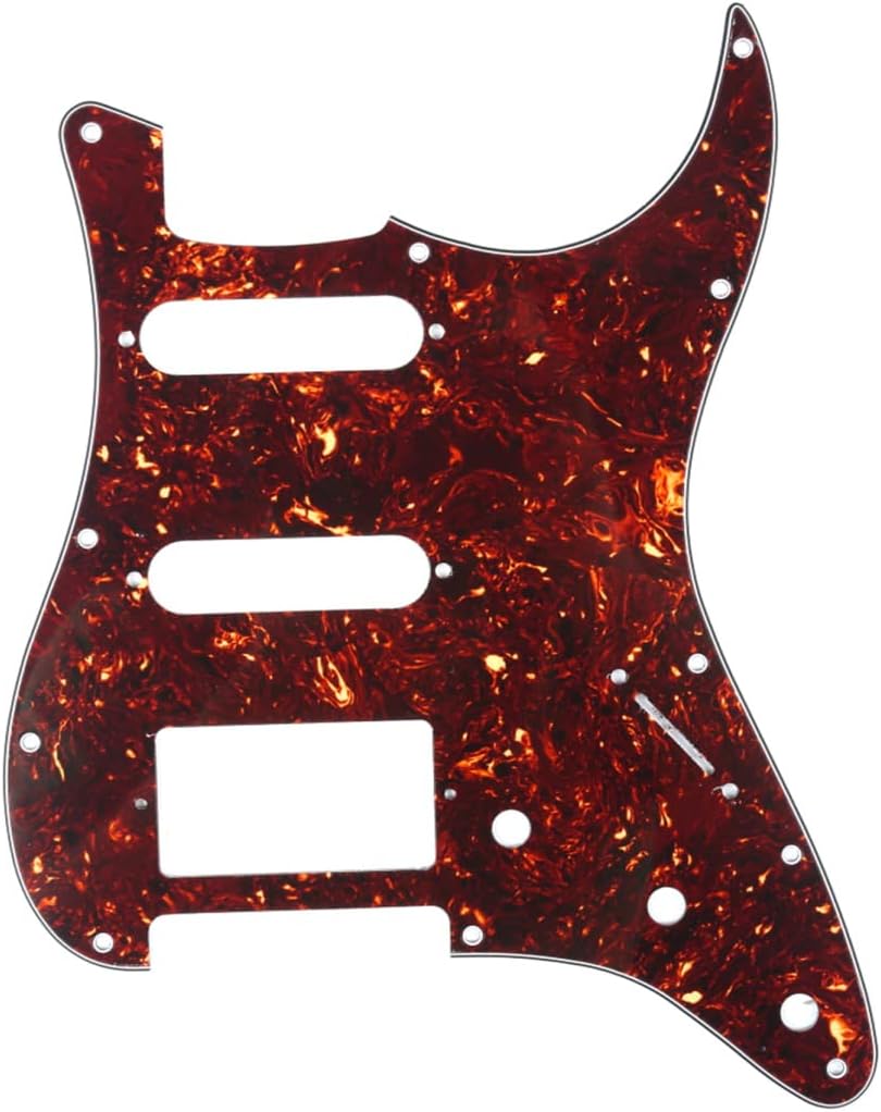 Guitar Parts For Fender Standard Strat HSS Stratocaster Style Guitar Pickguard (4 Ply Brown Tortoise) 4 Ply Brown Tortoise