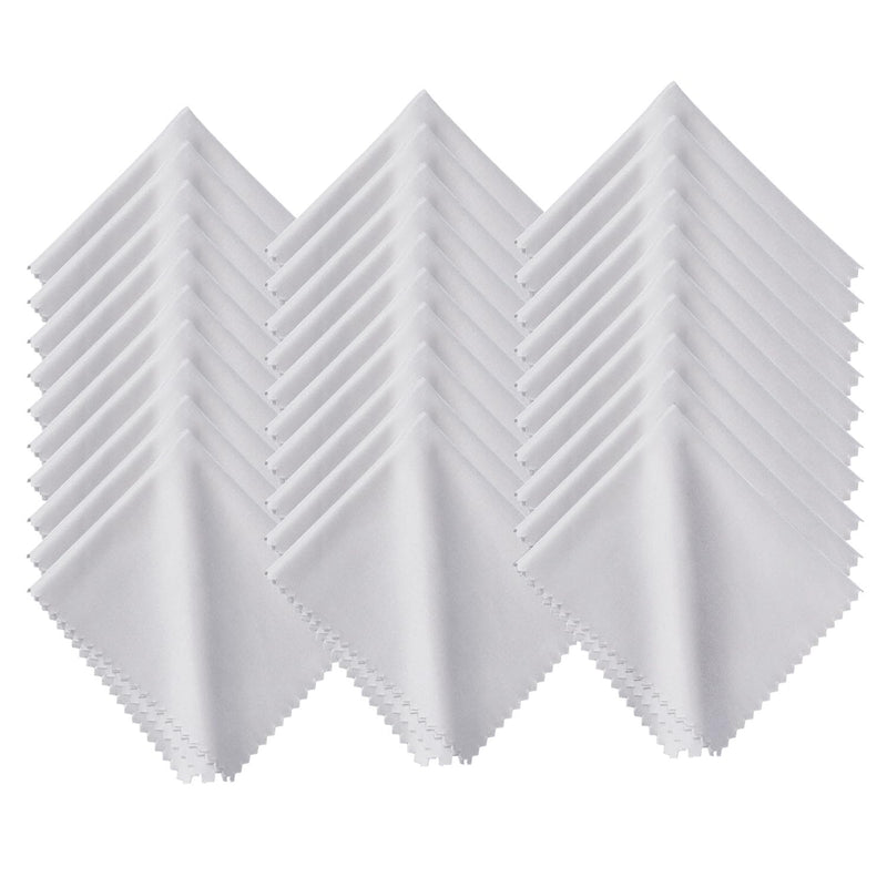 Microfiber Cleaning Cloths for Electronics (White) - Cleans Lenses, Glasses, Screens, Cameras, iPad, iPhone, Eyeglasses, Cell Phone, LCD TV Screens and More (30 Pack) 30