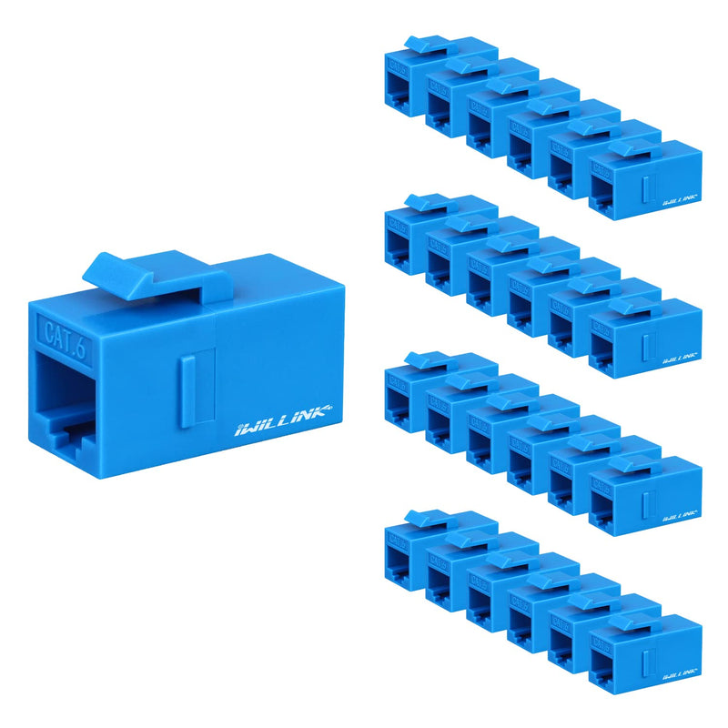 Iwillink (25 Pack) RJ45 Cat6 Shielded Coupler and 25-Pack RJ45 Cat6 Keystone Coupler