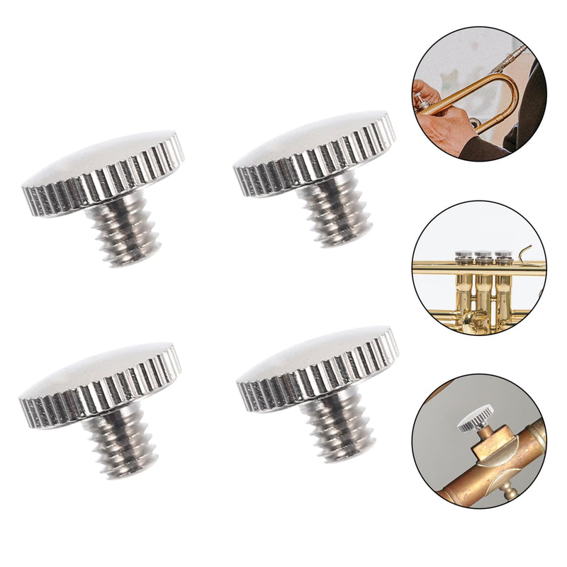 5 Pcs Trumpet Slide Finger Ring Screws, Metal Replacement Screws for Trumpet Piston Valve, Instrument Accessory for Repair and Maintenance