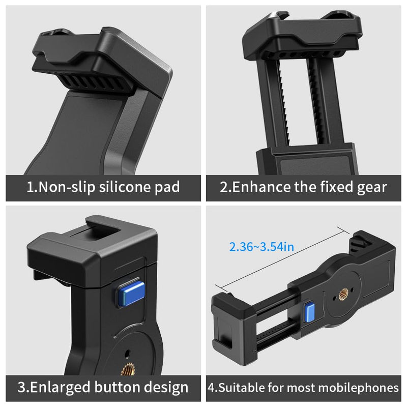 Adjustable Phone Chest Mount Harness Strap Moblie Phone Holder Mount for Recording Bike/Kayak/Fishing/Skateboard POV/VLOG Compatible with iPhone 17/16/15/14/13 Pro Max, Samsung and More
