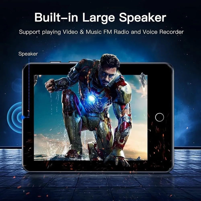 [AUSTRALIA] - MP3 Player 32GB with Bluetooth 5.0, Upgraded 2.8" Full Touchscreen Mp4 Mp3 Player with Speaker, Portable HiFi Lossless Sound Music Player for Walking Running, Supports up to 128GB TF Card (White) white 