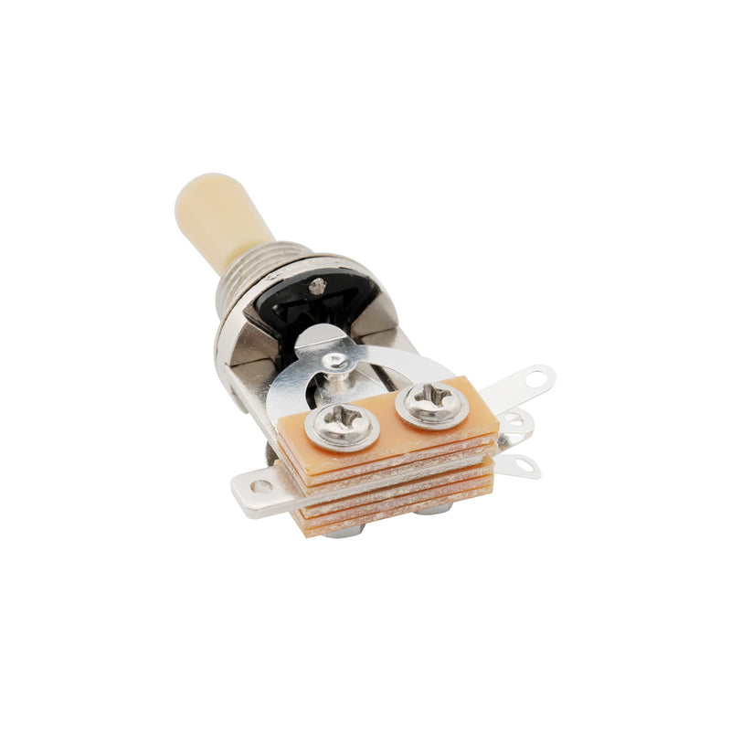 Musiclily Metric 3 Way Short Straight Guitar Toggle Switch Pickup Selector for Epiphone LP Les Paul Electric Guitar, Cream Tip