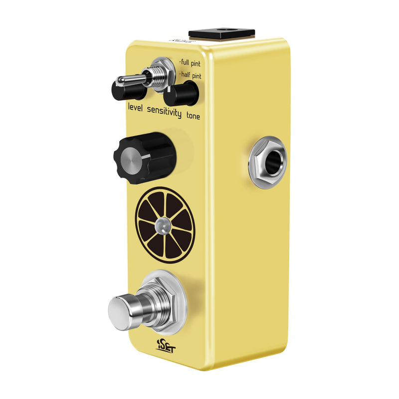 ISET Guitar Compress Pedal Mini Single Guitar Effect Pedal for Electric Guitar Bass True Bypass Lemon Compressor
