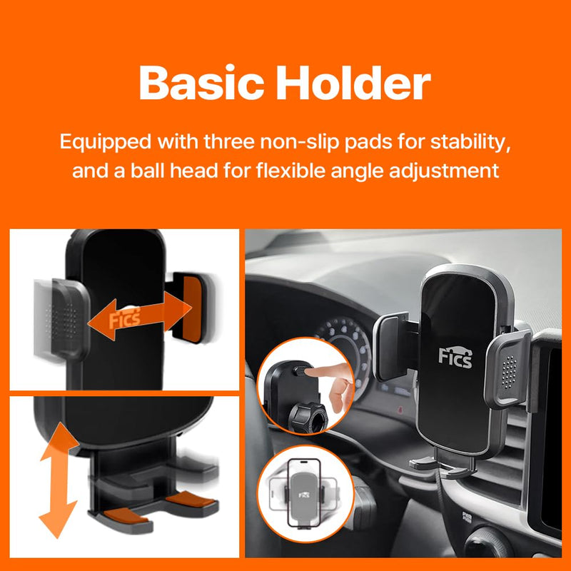 FICS Car Phone Holder for Genesis GV80 2025 2026 – Custom-Fit Mount for Seamless Display Integration, Interior Accessories for Navigation Use, Stable Driving View