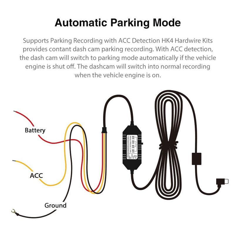 VIOFO HK4 Hardwire Kit with 8pcs Full Set Circuit Fuse Tap, Type-C Port, for A119MINI /A119MINI 2 /A229 Duo&Plus&PRO /T130 /WM1 /A139 /A139Pro Dash Cam HK4+8PCS Full Set Fuse