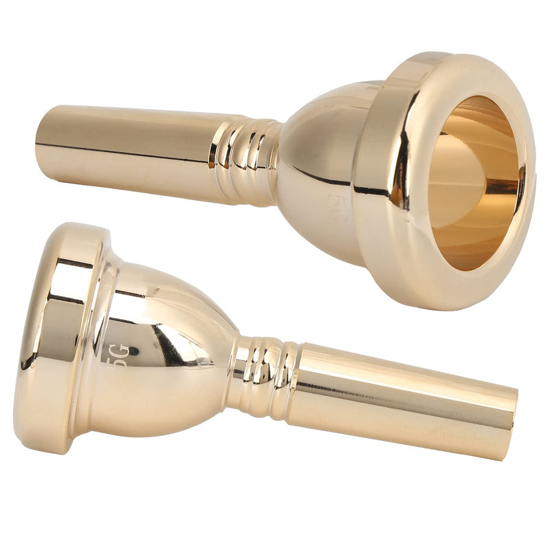 Trombone Mouthpiece, Large Shank, Gold Tenor Trombone Mouthpiece Trombone Mute mouthpiece Tuba Mouthpiece with Silver‑Plated Layer for Amateurs & Professionals