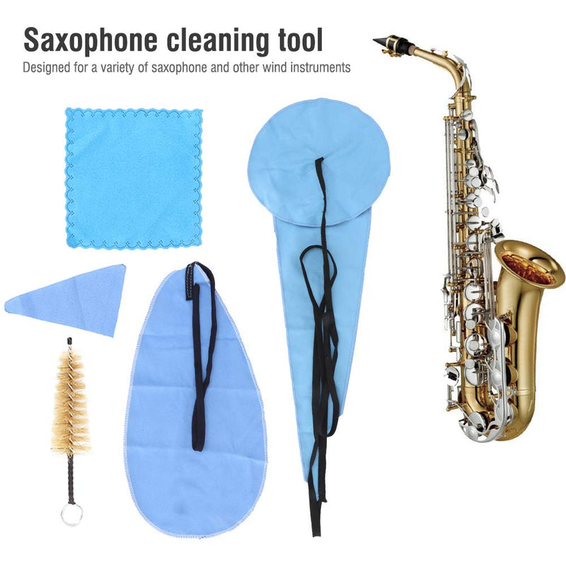 Saxophone Cleaning Kit, Care Set Including Three Dimensional Clean Swab Cloth Mouthpiece Brush Maintenance Cleaner Accessories for Alto Sax Trumpet Tenor Clarinet Flute and Wind Woodwind Instrument