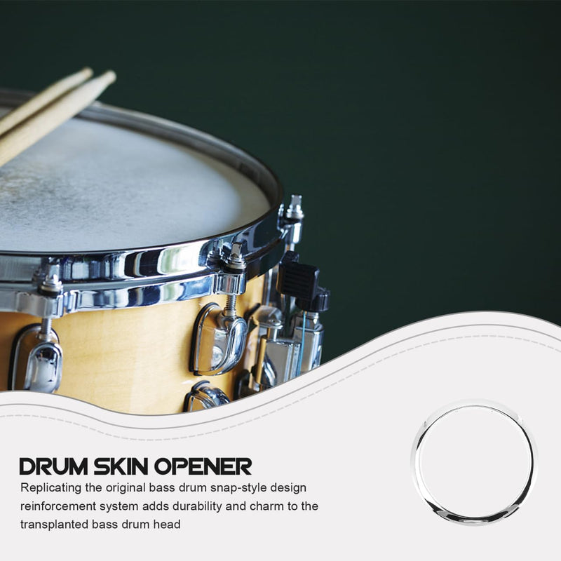 Mikinona Drum Skin Opener Bass Drum Head Hole Ring Replacement Tool Set Accessory Durable Cover Repair for Musical Instruments