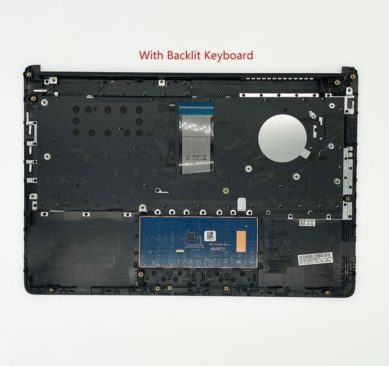 Palmrest with Backlit Keyboard for HP 14Z-DK 14-DK 14-CF 14S-CF | Upper Case Top Cover Replacement,Includes Touchpad,Backlit Keyboard,Silver,P/N L24817-001