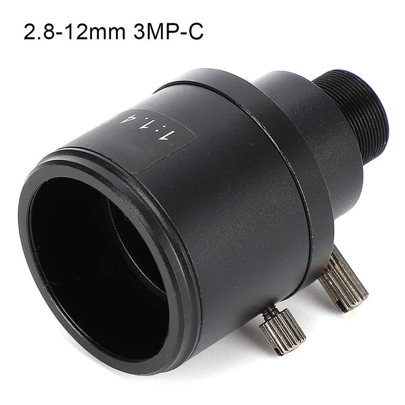 2.8-12mm CCTV Camera Lens, 1/2.7 3MP 2.8-12mm M12 HD Manual Zoom M12 Mount CCTV Board Lens for Security Camera