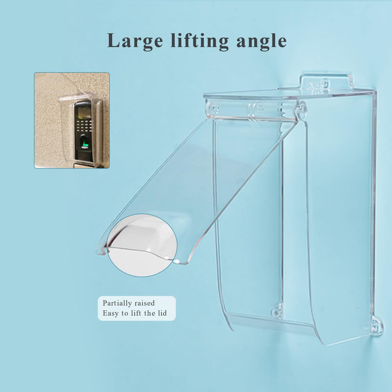 Clear Gate Outdoor Keypad Cover,Flip Access Control Rain Cover，Doorbell rain cover Compatible for Ring Doorbell/Lock Keypad/Attendance Machine/Door Keypad