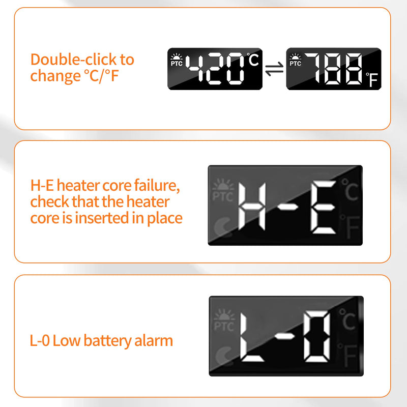 diymore Akku Lötkolben Set, USB Kabelloses Lötkolben Set, 5 Gänge Temperatur Einstellbare 260 ℃-420 ℃, 3 Lötspitzen, Lötdraht, Lötkolben, Lötpaste, Lötkolben Akku Set für Reparatur des Schweißens
