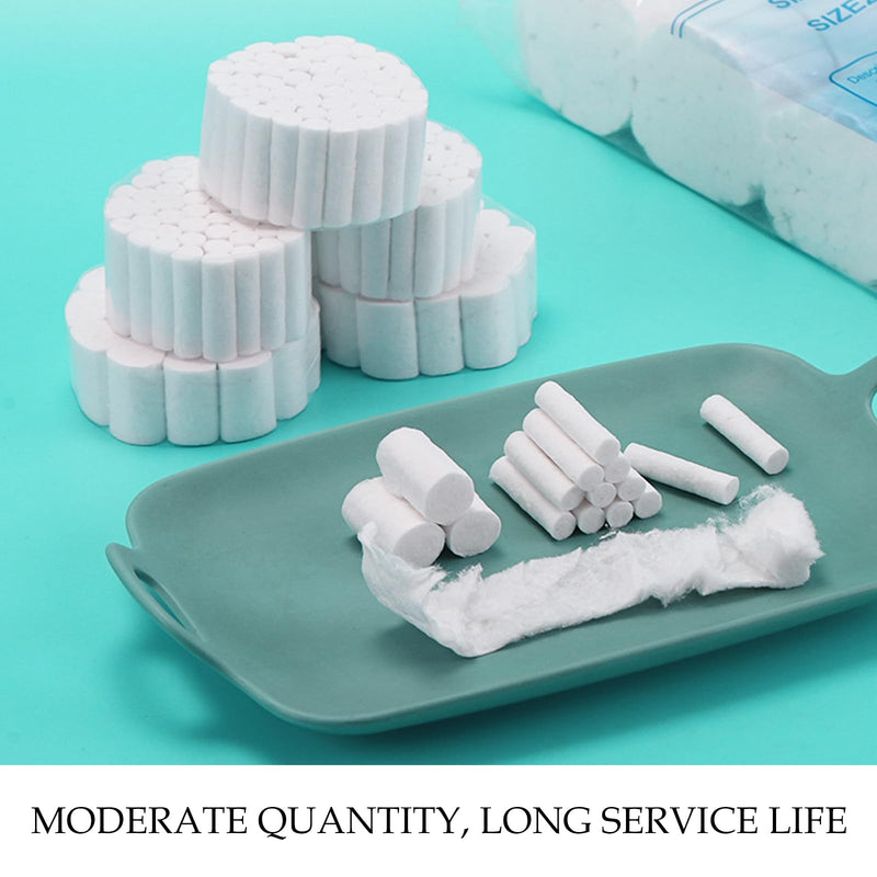 Cotton Wool Rolls, Pack of 200 Dental Cotton Rolls, Cotton Rolls for Dentist, Highly Absorbent Cotton, Dental Cotton Balls for Children and Adults