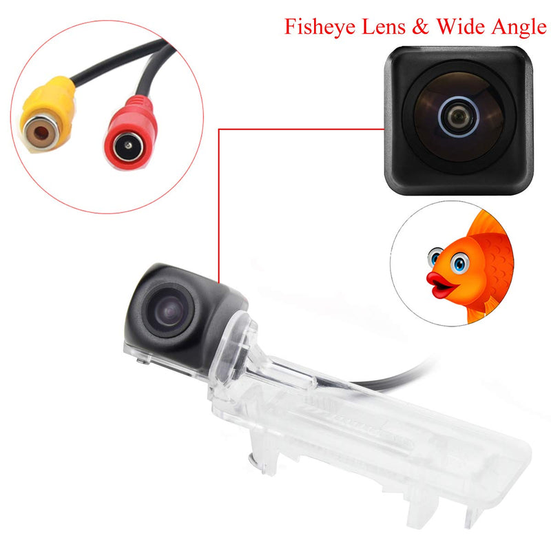Fisheye Lens Car Rear View Camera for Mercedes Benz Smart City-Coupe/Smart Fortwo/Smart ED/Smart ForJeremy &Vehicle Camera Waterproof and Shockproof Reversing Backup Camera (Fisheye Lens) Fisheye Lens