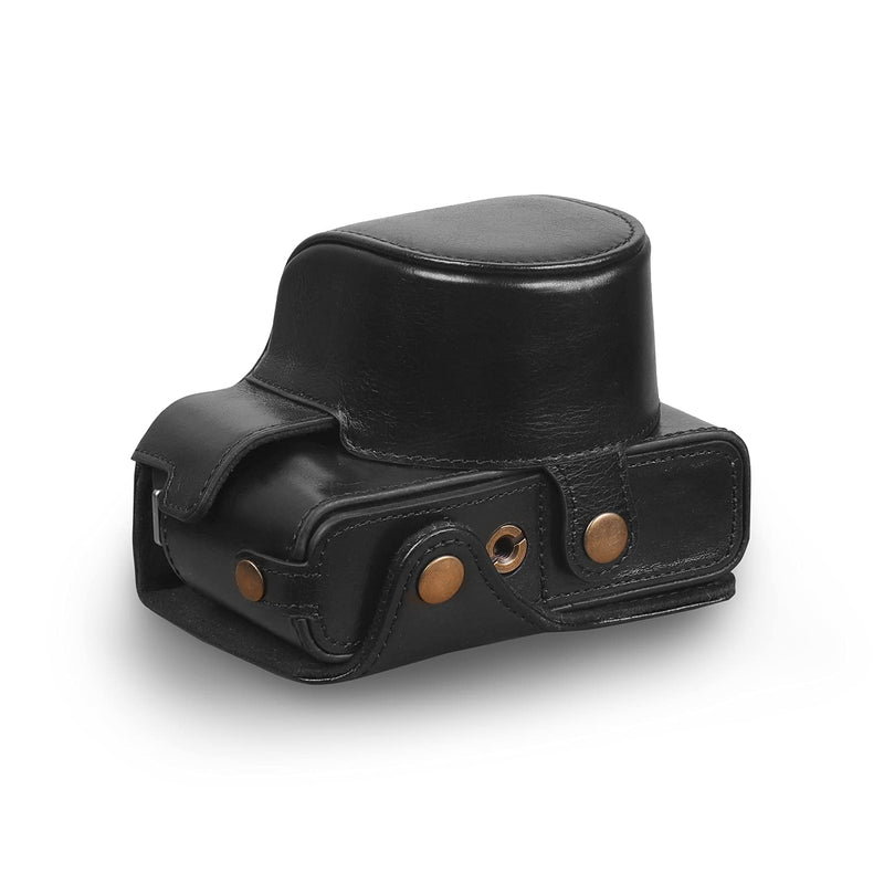 MegaGear MG1979 Ever Ready Genuine Leather Camera Case Compatible with Fujifilm X Series X-E4 - Black