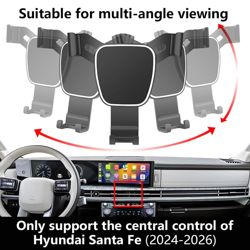 Car Phone Holder for Hyundai Santa Fe 2024 2025 2026 Auto Accessories Navigation Bracket Interior Screen Decoration Dash Board Mobile Cell Phone Mount case