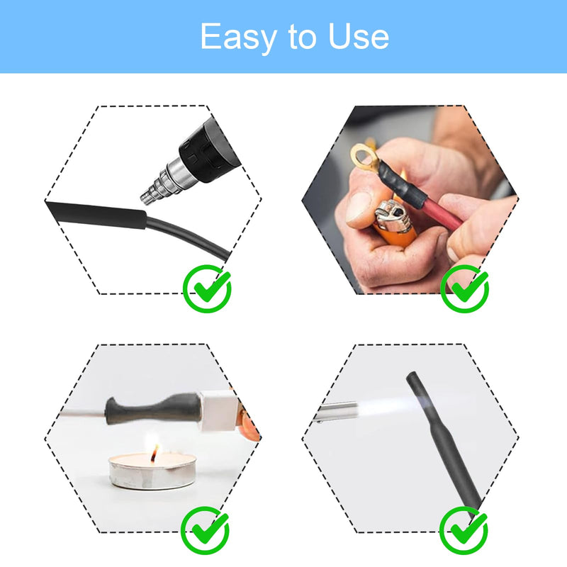 Gentpovth 900 Piece Heat Shrink Tube Set, Heat Shrink Tubing Assortment Ratio 2:1, 45 mm Length with 12 Different Sizes, for Electrical Insulation, Cable Repairs and Wire Connections