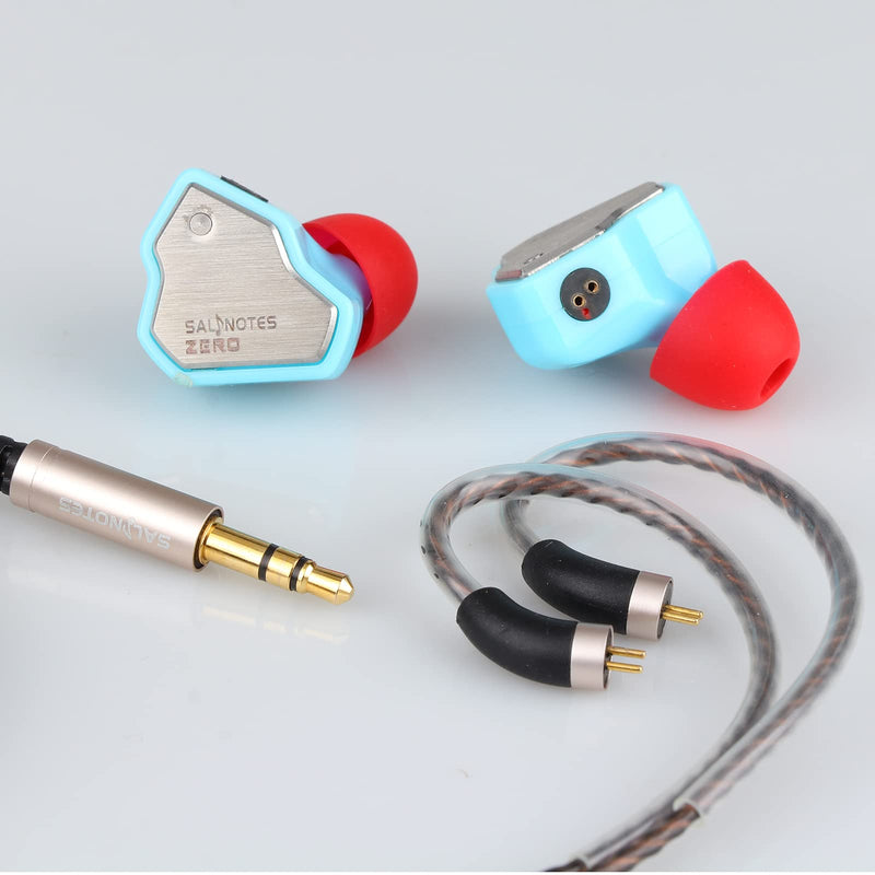 Linsoul 7Hz Salnotes Zero in-Ear Earphone(Blue, Without Mic) + Tripowin Zonie Cable(2pin-0.78mm, 3.5mm, Blue)