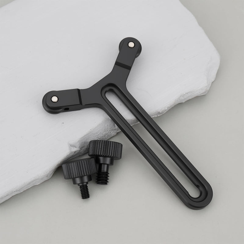 1 Set Telephoto Lens Support Bracket 1/4 Inch and M4 Screws Compatible with DJI RS3 Gimbal