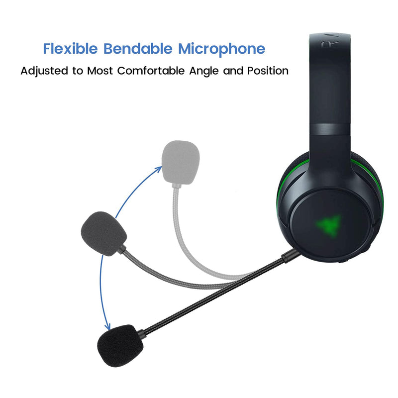 Kaira Pro Mic Replacement for Razer Kaira Pro Wireless Gaming Headset, 3.5mm Detachable Noise Cancelling Microphone Boom for Xbox One, PS4, PS5, PC
