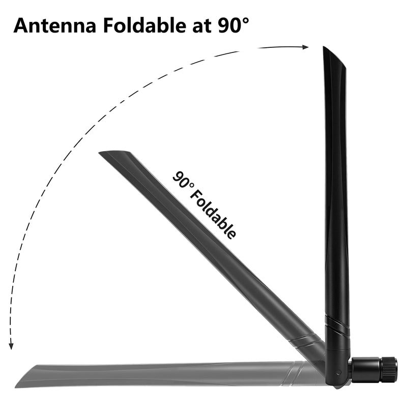 Tri-Band WiFi 6E 2.4GHz 5GHz 6GHz PC Desktop Computer Motherboard Antenna Booster Signal Range WiFi Bluetooth Card Wireless Network Router Antenna, Slinkdsco