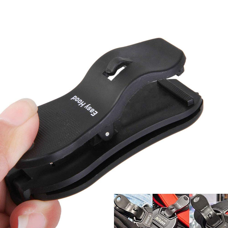 Easy Hood Clip-On Lens Cap Keeper, Anti Lost Camera Lens Cap Holder Strap Keeper Buckle Clip for 40.5-77mm Canon Nikon Sony Pentax Olympus Fujifilm DSLR