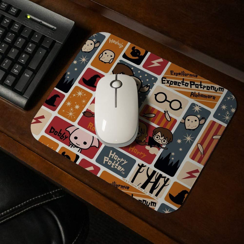 Harry Potter Cute Chibi Pattern Low Profile Thin Mouse Pad Mousepad