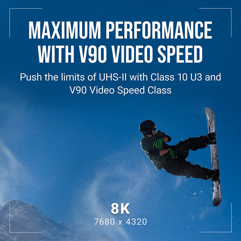 PNY 64GB EliteX-PRO90 Class 10 U3 V90 UHS-II SDXC Flash Memory Card