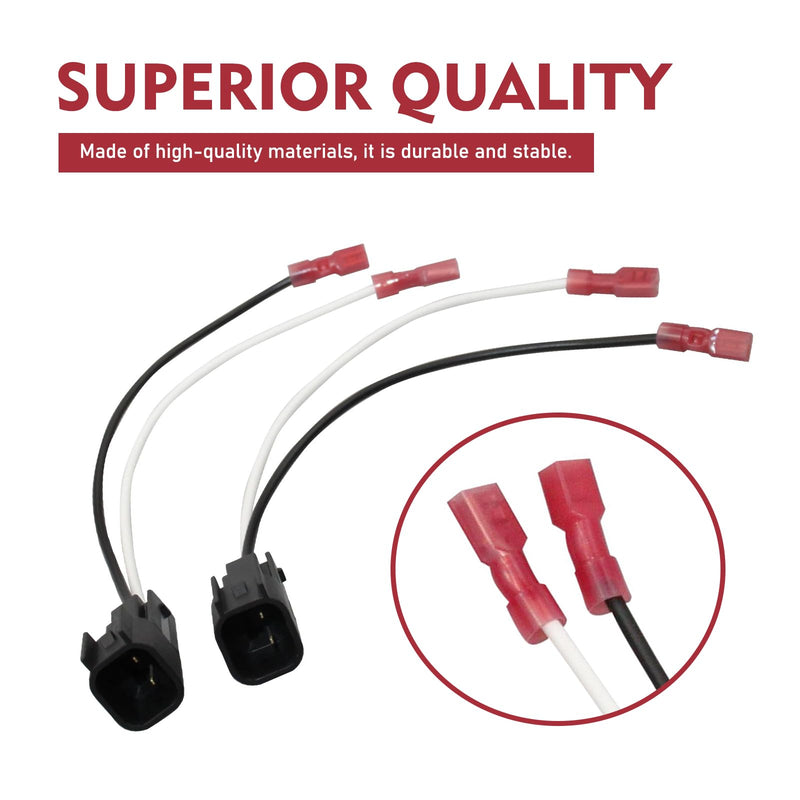 4 PCS Car Speaker Wiring Harness Plug Connector, 72-5600 Waterproof Shell Heat-Resistant Copper Core Plug and Play Audio Accessories, Compatible with Ford Focus Chevrolet Mazda (Black)