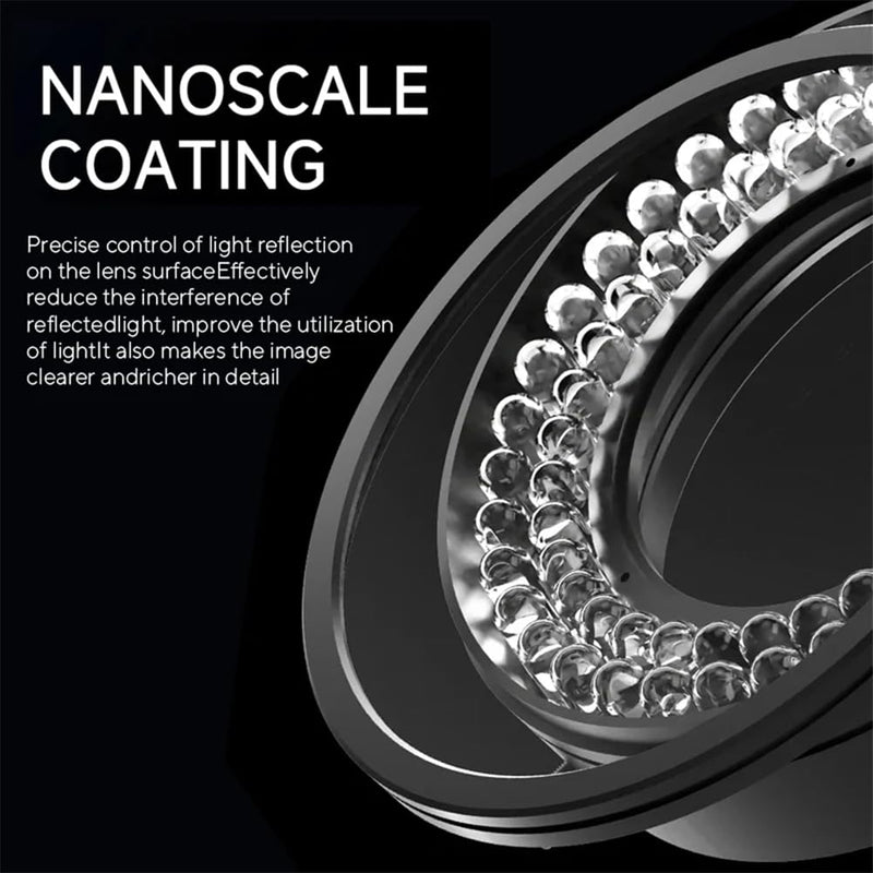 Microscope Ring Light Polarized Ring Lamp Adjustable 72 LED Ring Light Source Anti Glare Eliminates Reflection Illuminator for Stereo Microscope & Camera