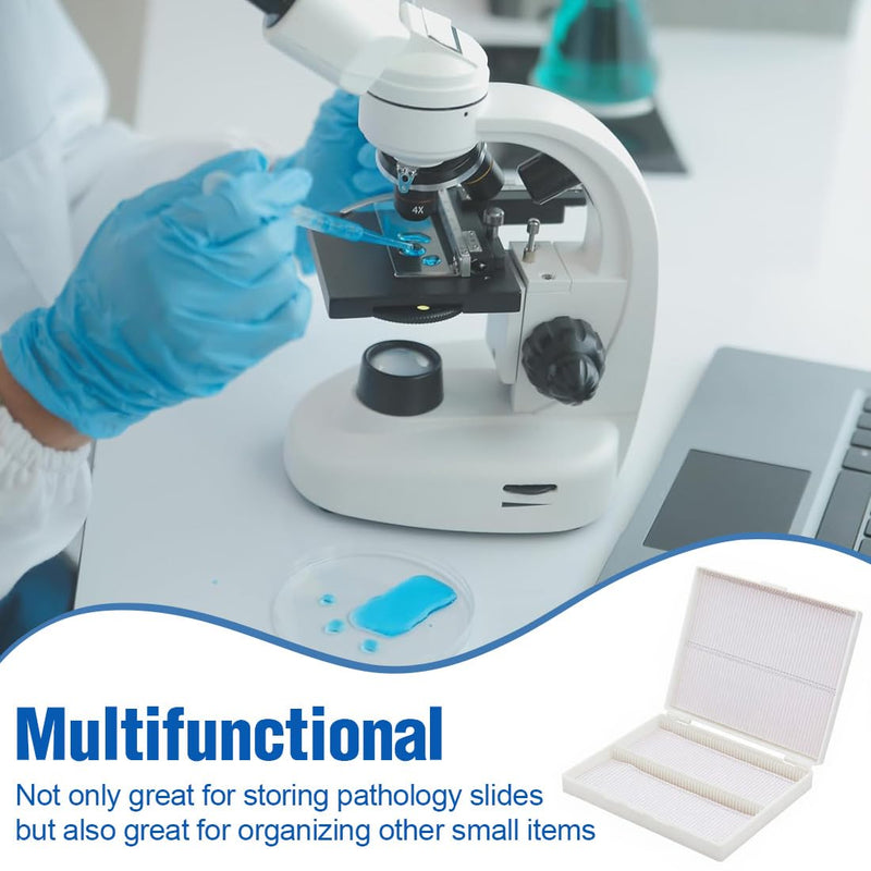 Scientific Preparation Box for 100 Slides, Plastic Box, Slide Box