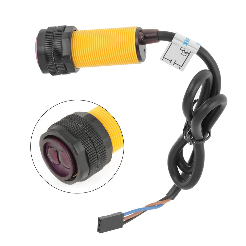 Oumefar Infrared Sensor Switch E18-D80NK Adjustable Sensor Switch for Detection of Infrared Obstacles 5V Detection 3-80 cm Photoelectric Infrared Sensor Switch