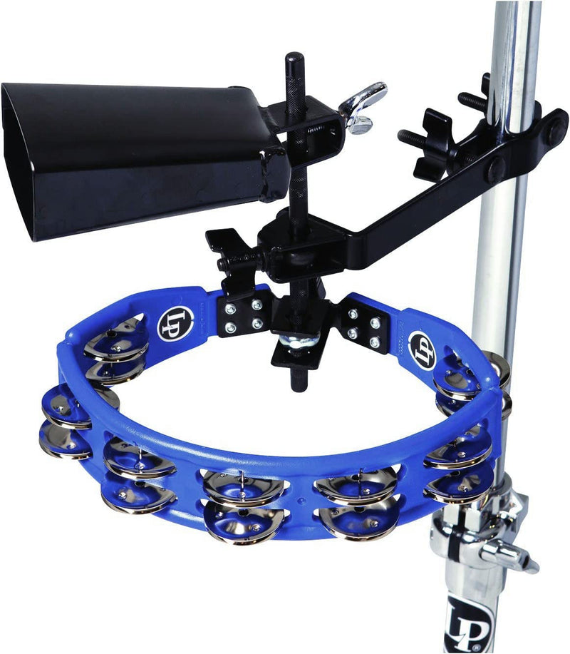 Cowbell Holder Clamp Drum Set Mounting Clamp Bracket for Jam Blocks Tambourine Cymbal Black Powder Coated Steel