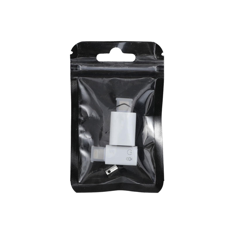 [AUSTRALIA] - MoKo USB C Female to Lightning Male Adapter, Lightning Male to USB-A Female OTG Adapter Connector for iPhone 14/13/12/11 Pro Max/iPad/iPod/AirPods, Support 10W Fast Charging/Data Transfer/Audio White 