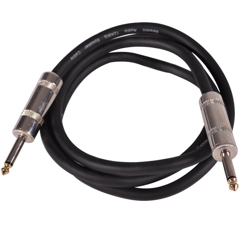 Seismic Audio Q12TW5-2Pack 5-Feet 1/4 to 1/4-Inches 12-Gauge 2 Conductor Speaker Cable 5 Feet