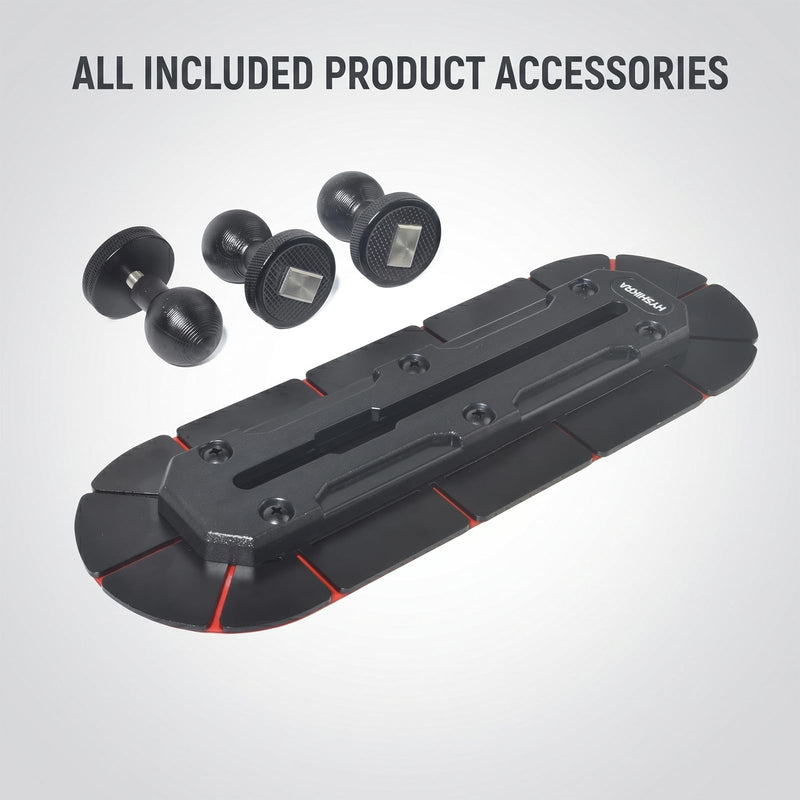 Adhesive Track Mount Base with Three 1-Inch B Size Ball Joints, Flexible Multi-Surface Mounting Plate for Kayaks, Vehicles Compatible with RAM Mounts B Size Double Socket Arm