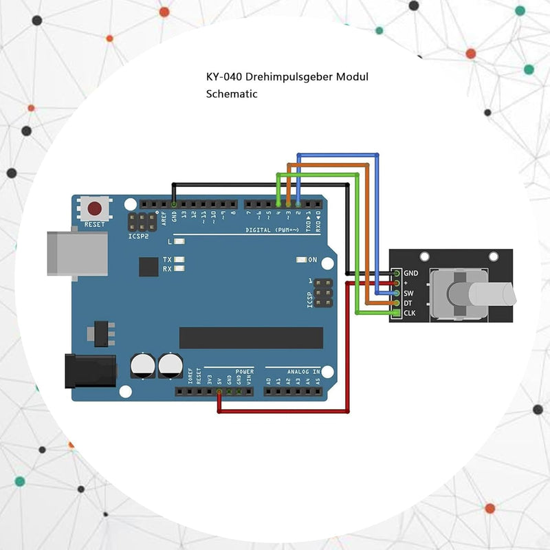 KY-040 Rotary Encoder, Rotary Encoder Module, 360 Degree Encoder, Encoder, Rotary Encoder, Code Switch, Digital Potentiometer, Pack of 10