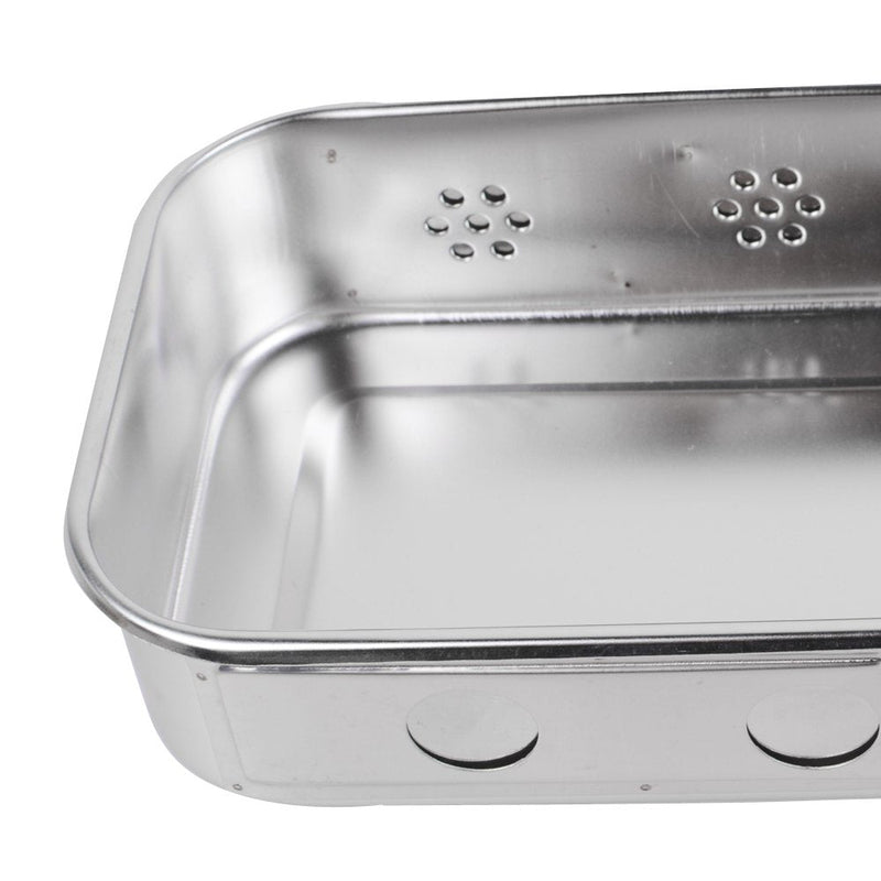 304 Stainless Steel Medical Sterilizer Box Surgical Instruments Storage Boxes for Professional Surgery, Veterinarians, Beauty Salon, Dentist Use (6 Inch (with Holes)
