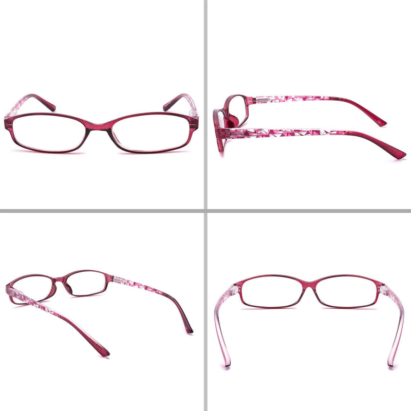 IVNUOYI 6 Pack Reading Glasses Blue Light Blocking,Fashion Ladies Spring Hinge Readers with Pattern Print,Anti Glare UV Eyeglasses for Women 2.5 6 Pack Mix Color 2.5 x