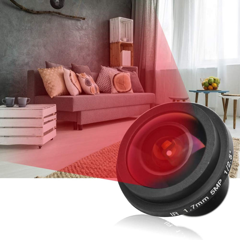 Sonew HD 5MP Fisheye Security Camera Lens with 1.7mm Length, 170°Wide Angle Lens for CCTV Camera