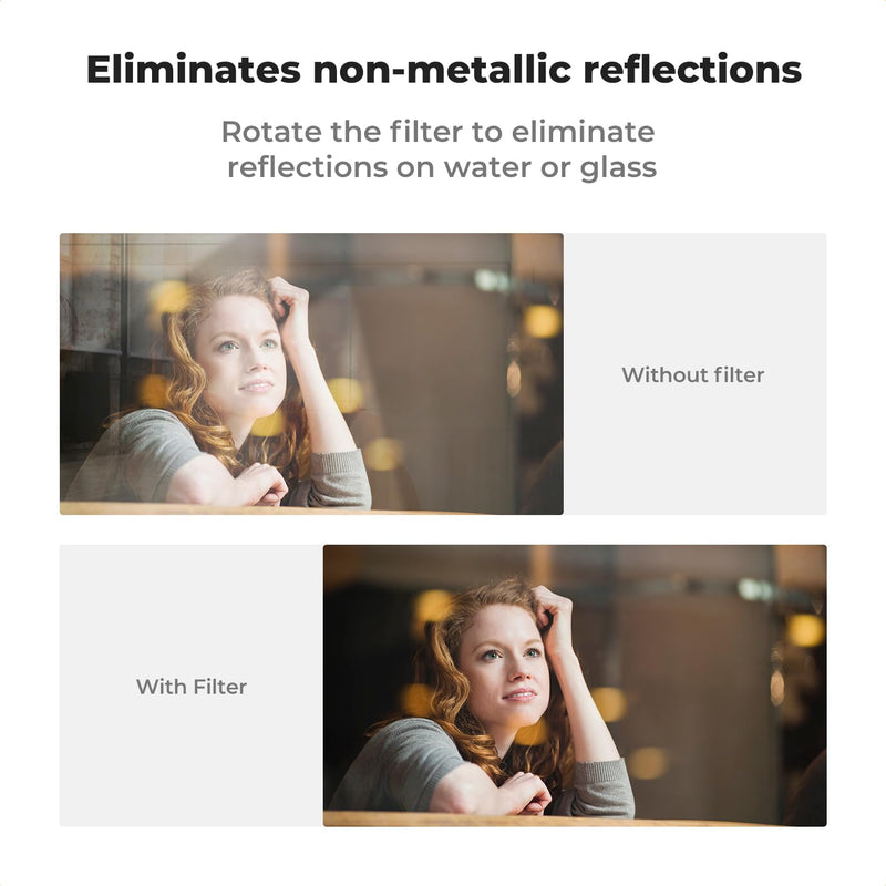 [AUSTRALIA] - K&F Concept 52mm Clip-on CPL Phone Camera Lens Filter Kit, Circular Polarizer Polarizing Filter Compatible with iPhone 15 14 13 12 11 