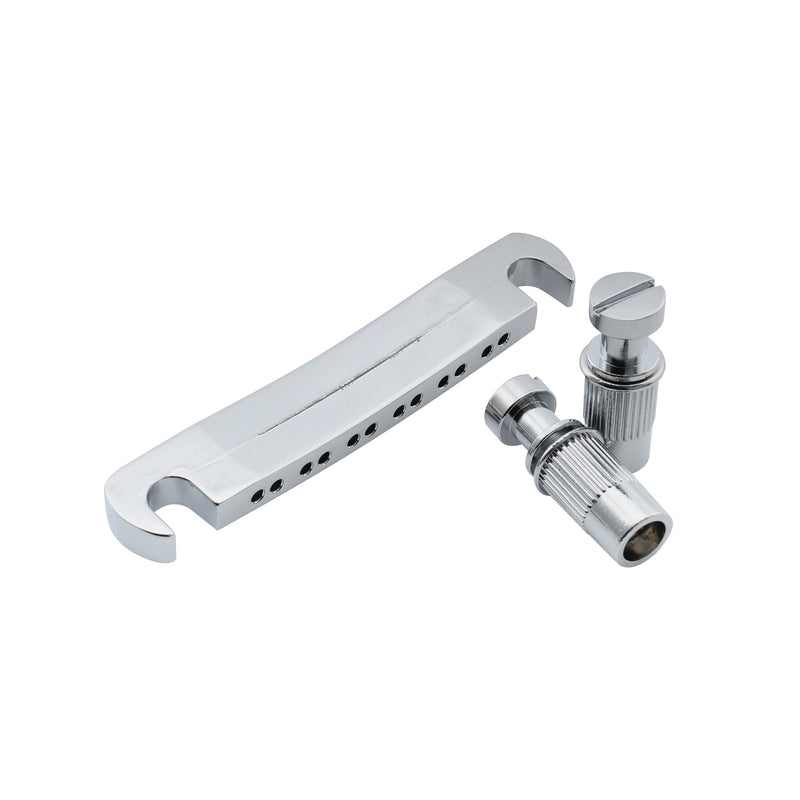 Musiclily Pro 52.5mm 12-string Tune-o-matic Stop Tailpiece for Epiphone Les Paul SG Style Electric Guitar, Chrome