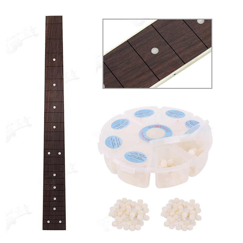BQLZR Guitar Fretboard Inlay Dots White Shell 1.5 2 3 4 5 5.5 6 6.3mm Dia Pack of 400